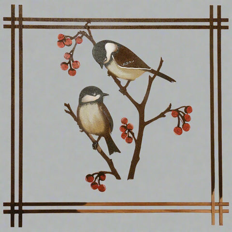 Chickadees & Berries Wall Art