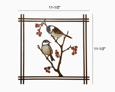 Chickadees & Berries Wall Art