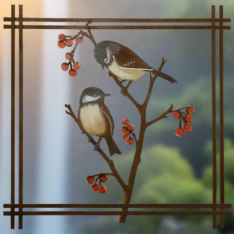Chickadees & Berries Wall Art