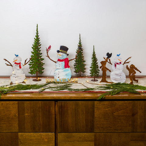 Snowman and Kids Pop-Up