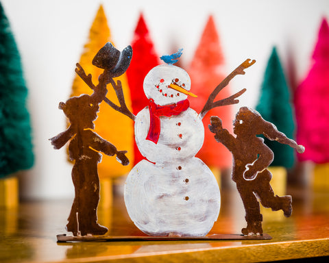 Snowman and Kids Pop-Up
