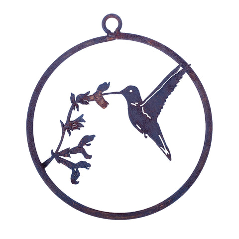 Hummingbird on Salvia Mini Ring - Elegant Garden Design